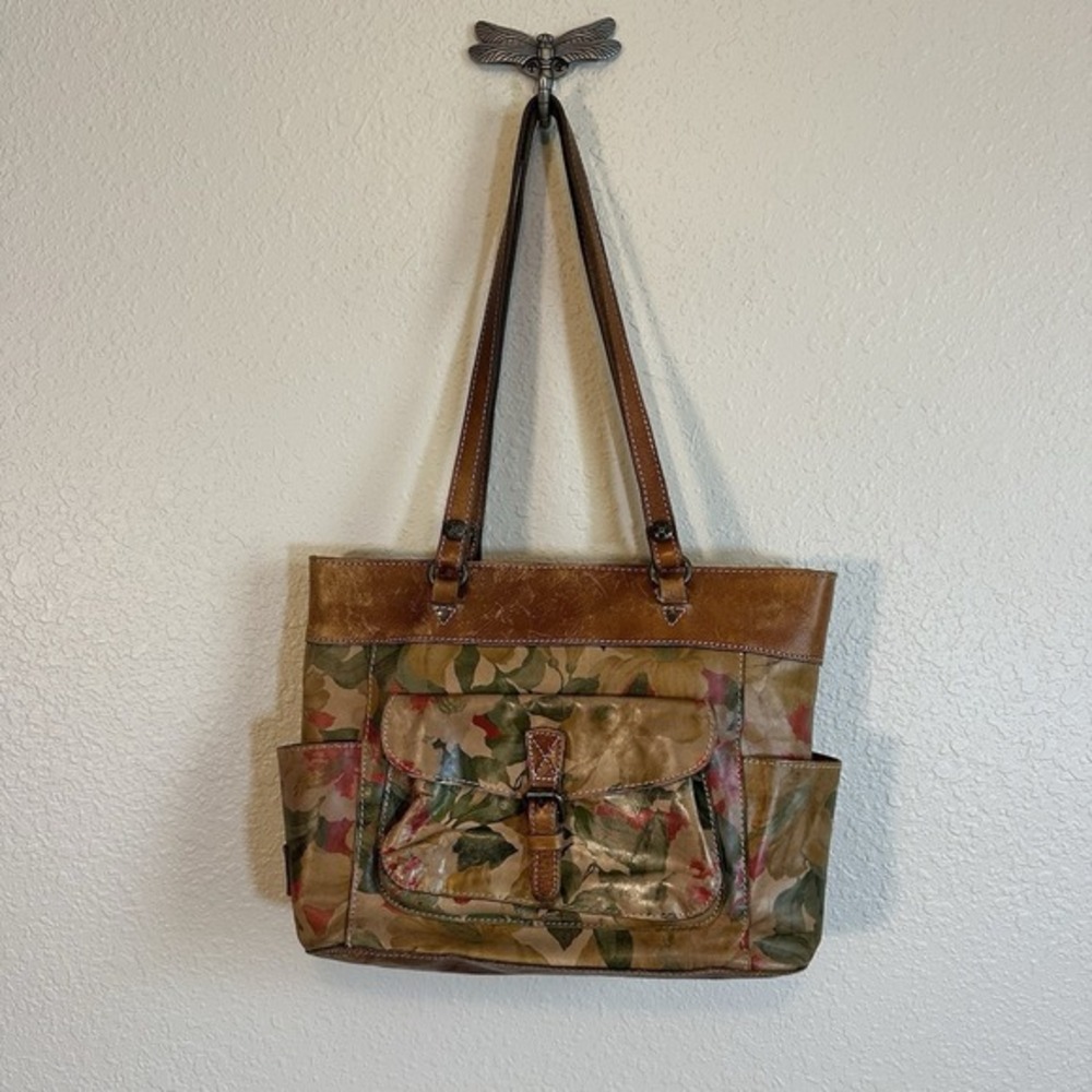 Patricia‎ Nash Leather Bolsena Tote Enlightened Garden Cottagecore Boho Italian